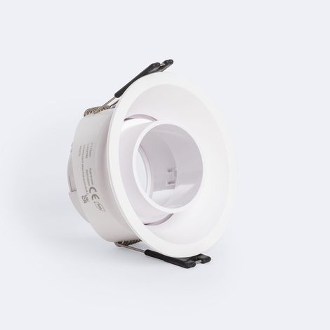 Aro Downlight Cónico Basculante Bajo UGR para Bombilla LED GU10 / GU5.3 Corte Ø85 mm Suefix   Blanco