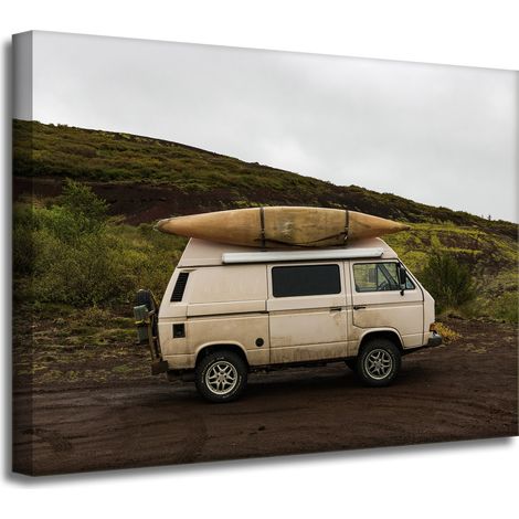 Leinwanddruck Vintage-Wohnmobilreise 40x30 cm