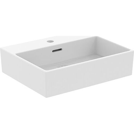 Lave-mains supplémentaire IS, 1er, avec vidage, 500x400x125mm, blanc soie (1/2)