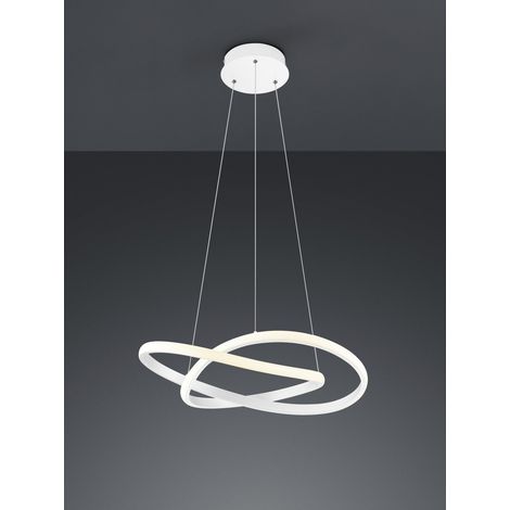 Moderne Hängebahn Weiß Led Dimmbar 27W Ø60 cm Trio Beleuchtung (1/2)