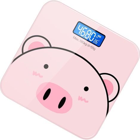 Electronic Scale for Body Weight Smart Bathroom Weighing Device for Women Accurate Digital Display with USB Charging & Cartoon Design for Fitness Tracking, Health Goals, Daily Monitoring and Home (1/5)