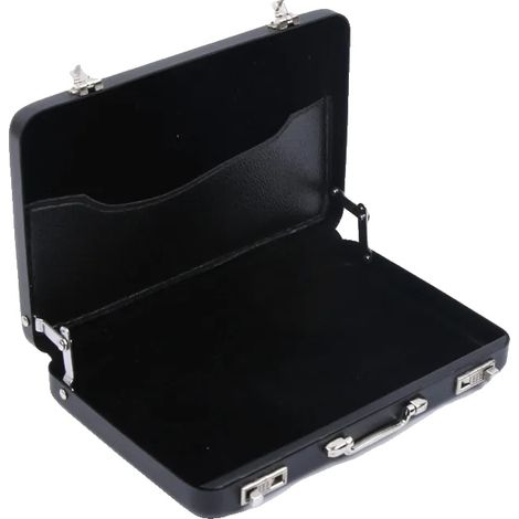 Aufbewahrungsbox, wasserdichtes Aluminium, kompakter Organizer, schwarz (1/2)