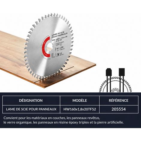Lame de scie circulaire 205554 pour stratifié et mélaminé pour TS 55 F 205554 55f 1 kg – Livraison gratuite