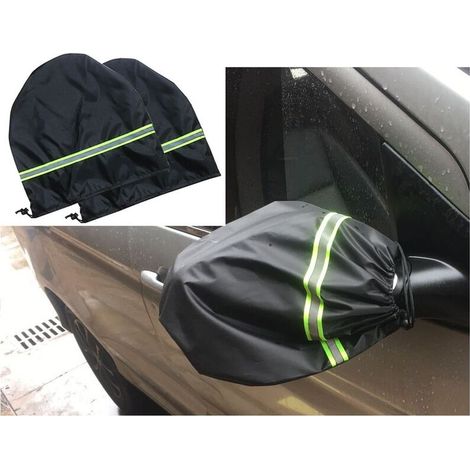 MINKUROW Rückspiegelabdeckung, Auto Seitenspiegelabdeckung, Außenspiegelschutzhülle, Rückspiegelabdeckung, für Auto Rückspiegel, 1 Paar, Schwarz