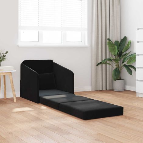 Schlafsofa Schwarz 65 x 80 x 83 cm Samt