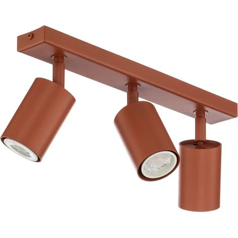 [GEBRAUCHT] B-Ware Deckenstrahler Zoom Deckenleuchte Rot Stahl Leuchte Gu10 3 Flg Lampenspot