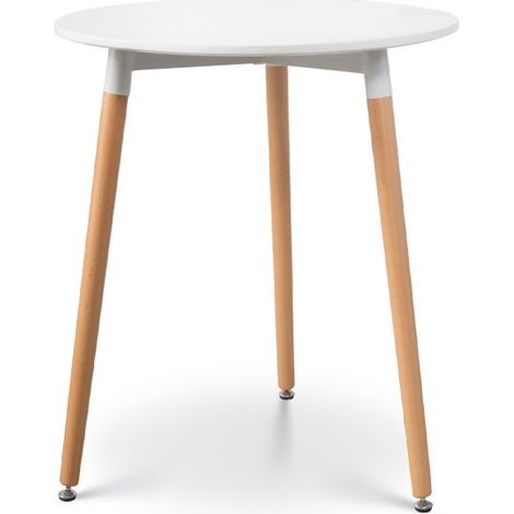Kleiner runder Tisch JENY weiß skandinavischer Stil Ø60 cm