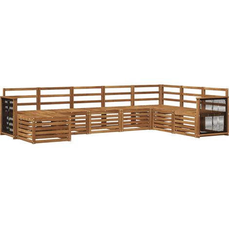 Set di divani da esterno 6 pcs Naturale vidaXL (1/5)