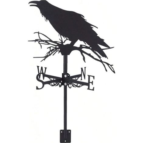 Girouette décorative extérieure en métal  avec indicateur de toit, idéale pour décorer les toits et clôtures de jardin et de campagne. (1/4)