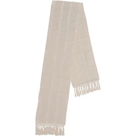 Chemin de table champêtre pour repas de fête, nappe longue à pompons (1/4)