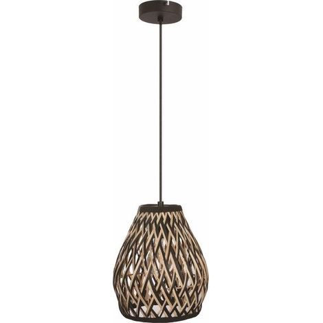 Suspension bohème Carmina bambou Ø20 E27 40W Reality (1/3)