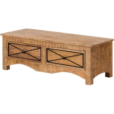 Garderobenbank Akazie 120x45x40 natur versiegelt NATURE OF SPIRIT 310