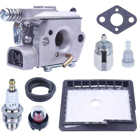 Kit Carburateur pour ECHO CS3000 CS3400 CS3450 CS300 Tronçonneuse, Carburateur avec Filtre à Air + Joint + Filtre à Carburant + Tuyau Pièces de Rechange Accessoire (1/5)