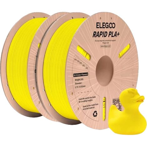 Filamento per stampante 3D, alta velocità, resistenza migliorata, giallo, 2 kg (1/2)