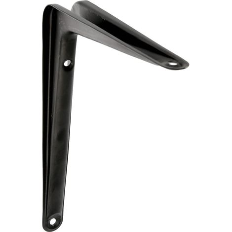 Wandregalhalterung – Stahlhalterung – 300 x 250 mm – Schwarz – Tragkraft bis zu 40 kg – Regalhalterung – Regalträger – Einfache Montage (1/2)