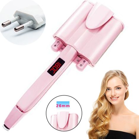 Big Wave Curling Iron - Triple Barrel - 26 mm / 32 mm - Adjustable Temperature 140-230 °C - LCD Display - 360° Swivel Cord - 1 Unit (1/5)