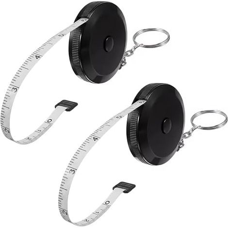 mètre ruban avec porte-clés, ruban double face de 2 m avec échelle en centimètres/pouces, ruban à mesurer flexible, mini ruban de mesure pour la couture, la circonférence du corps, le