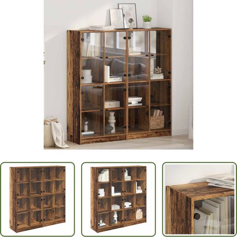 Altholz - Highboard 2 pcs Altholz 68 x 37 x 142 cm Holzwerkstoff (1/5)