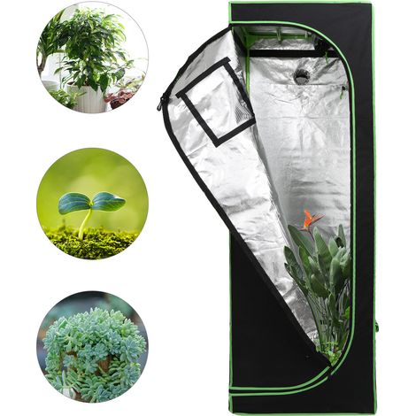 Jiubiaz Growbox Serre Tente de culture de plantes d'intérieur Tente de culture Armoire de culture Chambre noire Propagateur Armoire de culture,60x60x180 cm