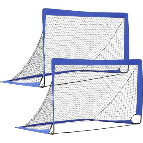 TLGREEN Buts de Football (Lot de 2) Portable pour Enfants,Cage de Football Pliable,180 x 90 x 90 cm,Montage Rapide -Filet de Football avec Sac de Transport -Convient pour Le Jardin, la Cour, la Plage (1/5)