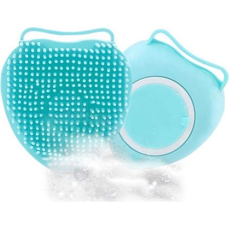 Set of 2 dog brushes - Soft silicone - Soap and shampoo dispenser for daily care - For short hair (1/5)