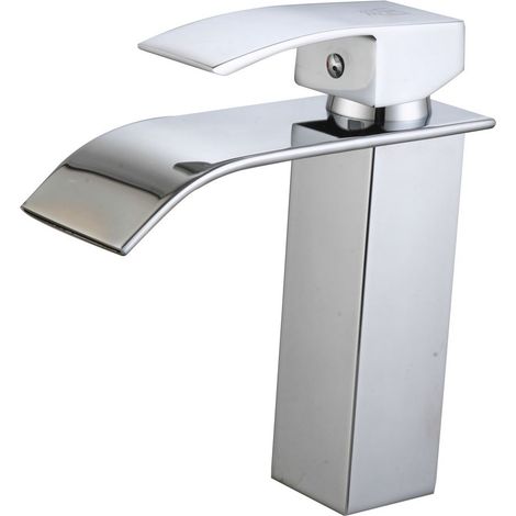 Grifo de Lavabo Cascada Eneldo con Latón Cromado Cartucho Cerámico 40mm DP GRIFERIA (1/2)