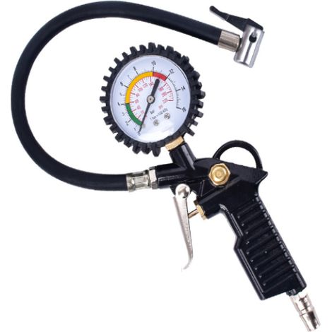 Manomètre Numérique Pour Pression Des Pneus - Pompe À Air Intégrée - Affichage LCD - Précision ±0.1 Bar - Compatible Voiture Et Vélo - 1 Pièce (1/5)