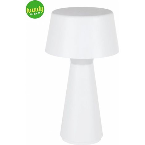 Lampada da Tavolo Eglo Scorrano Bianca LED USB Dimmerabile IP44 (1/3)