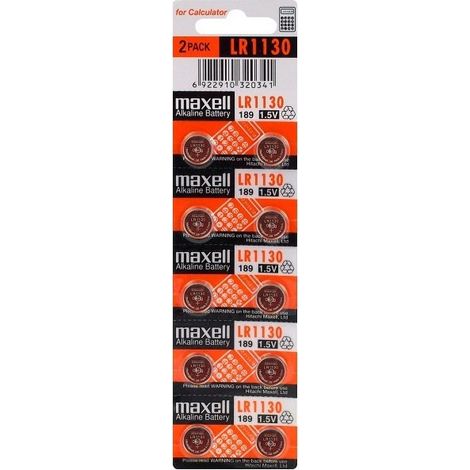 .Maxell LR1130 LR54 Blister de 10.