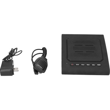 Microphone amplificateur sans fil 2 voies pour restaurant école hôtel cuisine atelier, prise UE 100-240V (1/5)