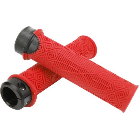 Leichte Fahrradlenkergriffe aus rutschfestem Gummi, Fahrradgriff, rot (1/5)