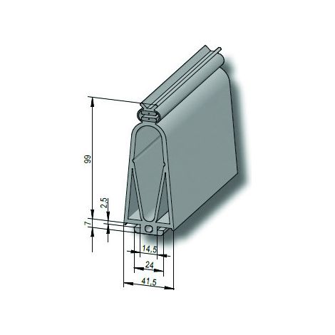Bord Securite - Ck99 (L1,75M). Epaisseur 99Mm, Longueur 1750Mm FAAC