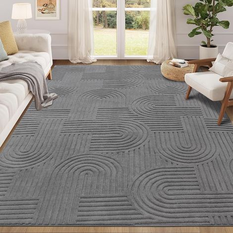 Tapis Salon Effet 3D 140 x 200 cm, Extra Epais Tapis Chambre Antidérapant Lavable en Machine, Ne Perd Pas Ses Poils, Grand Moelleux Tapis Salle a Manger pour Interieur, Salon, Chambre à Coucher (1/5)