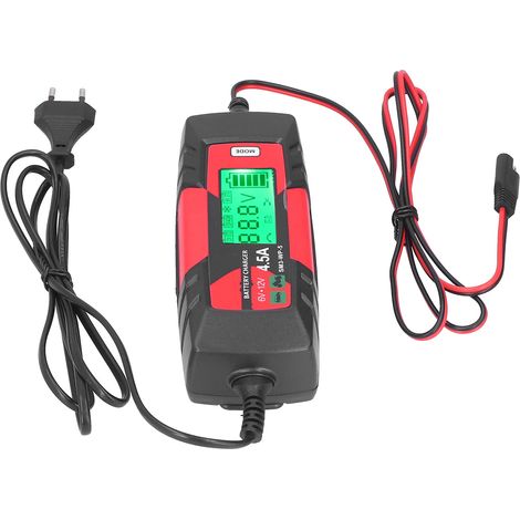 Chargeur de batterie intelligent 6V/12V automatique avec écran LCD, maintien de charge, prise UE 220-240V, modèle SM3-WP-5EU (1/5)