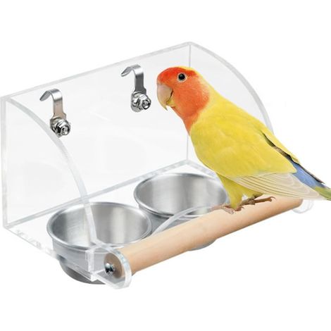 Mangeoire à Oiseaux, Plateau d'alimentation Amovible, en Acrylique Oiseaux extérieurs Sauvages pour Observer Le Jardin (1/5)
