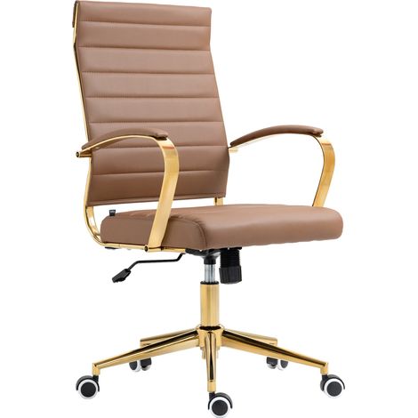 Chaise de bureau Havanna similicuir Marron clair