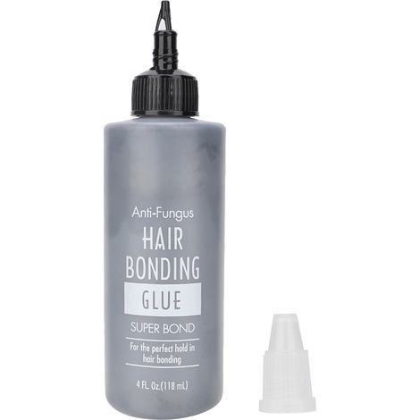 Gel-colle hypoallergénique pour la fixation de postiches, perruques et extensions de cheveux, idéal pour les salons de coiffure professionnels (118 ml). (1/5)