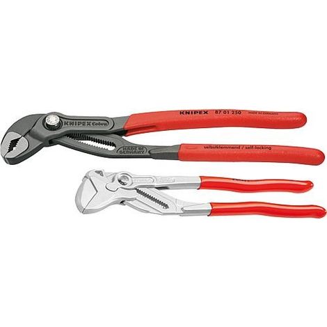 Knipex – Pince multiprise HiTech Cobra 250mm – Acier chrome vanadium trempé – Ouverture max 46mm – Compatible tubes 1 3/4'