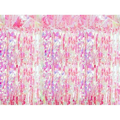 Schimmernder rosa Partyvorhang 100x200cm