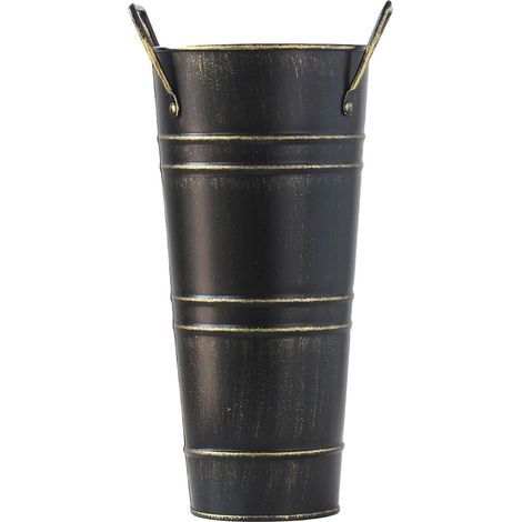 Porte-parapluie en métal avec poignée, cube vintage pour parapluie, vase décoratif, pot de fleurs, étagère de rangement pour la maison ou le salon (1/5)