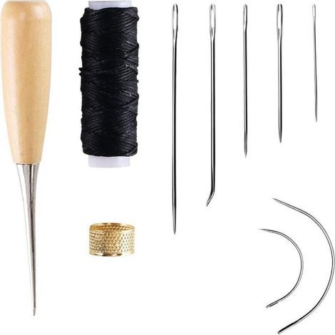 10-teiliges Ledernähnadel-Set, Nähnadeln für Leder, Handnadeln (1/5)