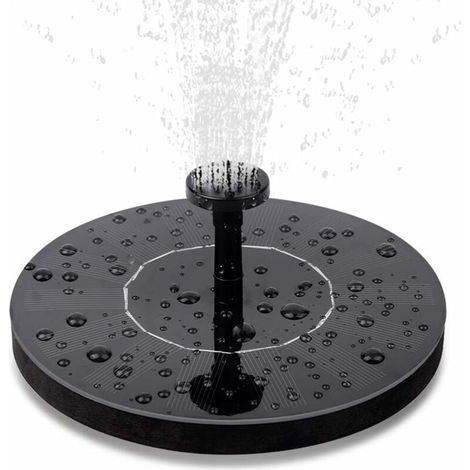 Bomba solar para fuentes FOREHILL, bomba de agua solar monocristalina de 1,5 W, bomba solar para fuentes de 7 V para uso exterior en jardines, bebederos para pájaros, estanques de peces y pequeños est (1/5)