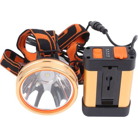 Helle, wasserdichte, winkelverstellbare, leichte und multifunktionale LED-Stirnlampe, USB-aufladbar, ideal zum Angeln und Campen. (1/5)