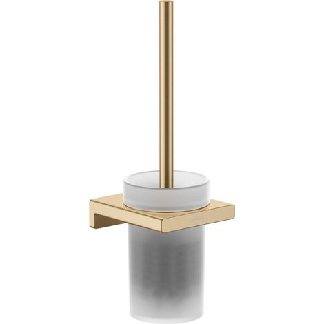 Hansgrohe AddStoris - Bürstenhalter Wandmontage, Glas matt/Bronze gebürstet 41752140 (1/2)
