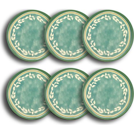 Lot de 6 assiettes à dessert en faience 21cm, CAPRIA (1/4)