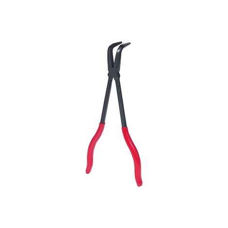 Pinza de pico 90° extra larga. Para lugares de difícil acceso. Longitud total: 270 mm.
