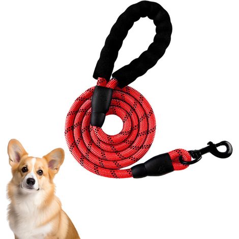Laisse pour chien Pet Heavy Leash, poignée rembourrée confortable, armature réfléchissante, convient aux chiens de petite, moyenne et grande taille.