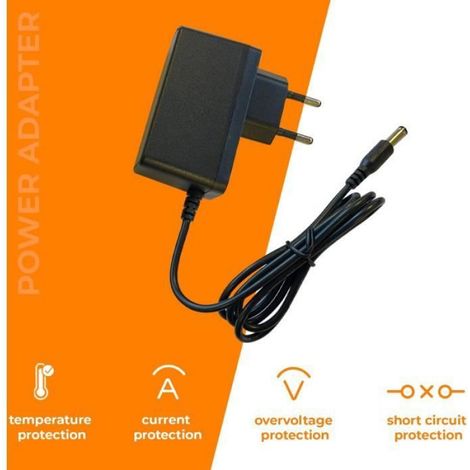 Adaptateur Secteur - Android TV Box - 5 V 2 A - Entrée 100-240 V AC - Câble 110 cm - Noir (1/4)
