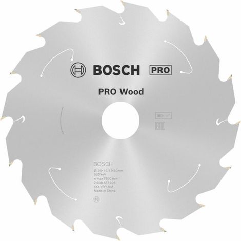Bosch PRO Wood cordless Kreissägeblatt, 190 x 1,6 x 30 mm, T16