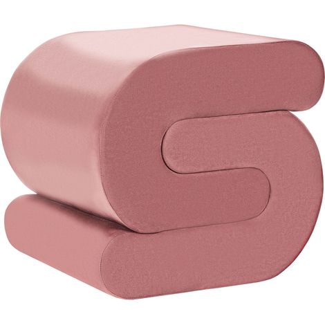 Pouf ARCADIA Samtstoff Rosa
